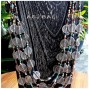 multiple charm accessories silver coins beaded mix color